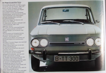 NSU Prinz 1200 TT 65 PS Modelprogram 1967 "Stark, schnell, sportlich" Carbrochure (7324)